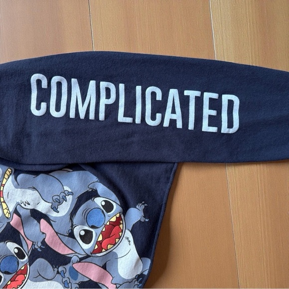 DISNEY Stitch Long Sleeve Cropped Graphic Tee – Size M - Picture 7 of 10